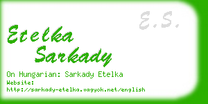 etelka sarkady business card